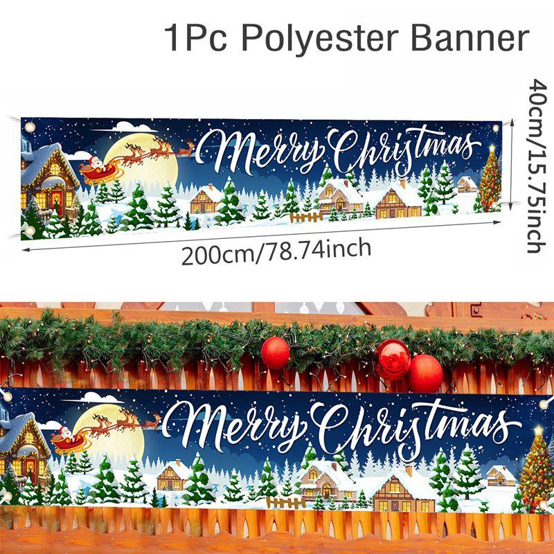 Merry Christmas Banner for Yard And Entrance Decor Christmas Outdoor Banner Flag for Home Decor 2026 Gifts Happy New Year 2026