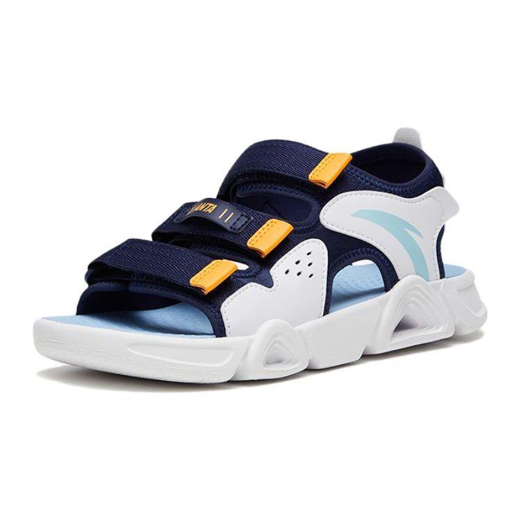 Anta Shock Absorbing Wear Resistant Childrens Sandals Kids Sandals White Yellow A312326962H-3
