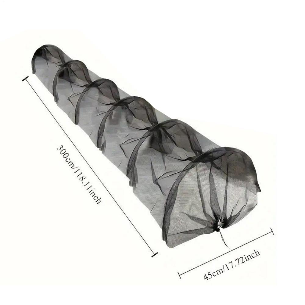 

Collapsibles Black Mesh Tunnel UV Protection Bird Insect Barrier Row Covers Plant Net Tent for Outdoor Vegetable Greenhouses