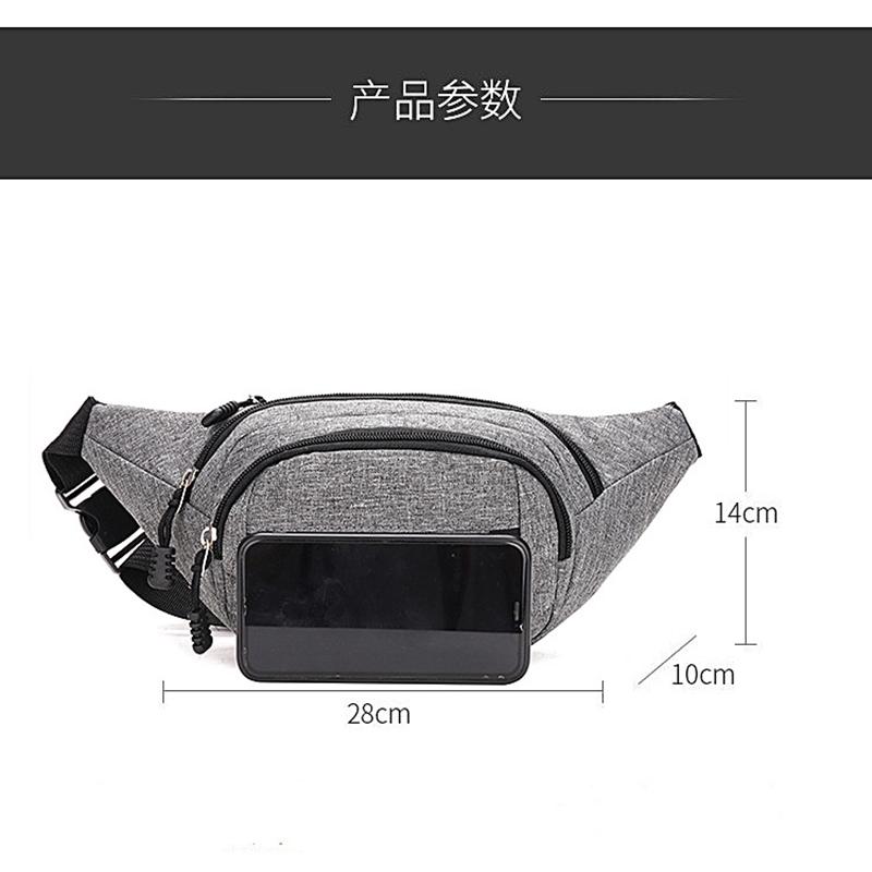 Pánský balíček na prsa Vodotěsná outdoorová sportovní taška Plátěná taška Korejská taška do pasu Fanny Pouch Crossbody Pánská banánová taška