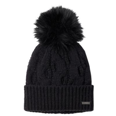 Boundless Days Cable Knit Pom Beanie, boné preto feminino
