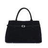 Buckle Decorative Design Solid Faux Suede Handbag Large Capacity Hasp Casual Tote Bags Premium Durable Quality