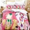 New To Love Ru Bedding Set Printed With Pillowcase Bed Duvet Cover Soft Queen King Size Bedclothes Home 3D Kawaii Anime Girls