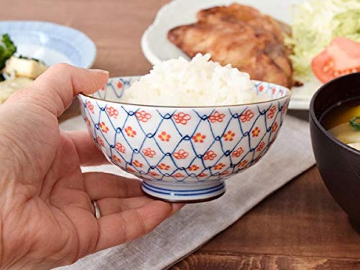 Tableware East Lightweight Porcelain Rokubei Tea Mesh Small Flower Set of 2 Japanese Tea Japanese Tea Tea Tea Rice Lightweight Tableware Bowls,