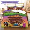 Name Custom Adventure-Time Pattern Bedding Set Quilt Cover Pillowcase Home Decor Gift (1 * duvet cover + 2 * pillowcase, without core)