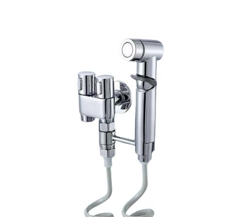 Universal Fit High Pressure Brass Bidet Sprayer with Scratch-Resistant Surface  Space Saving Easy Installation