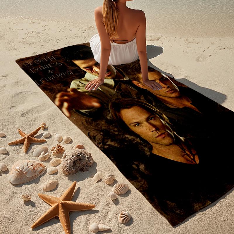 Super-natural Darkness Deliverance Beach Towel, Super Soft Microfiber, Gift for Her/Him, Birthday, for Pool, Beach, Travel, Home Decor Fan gifts