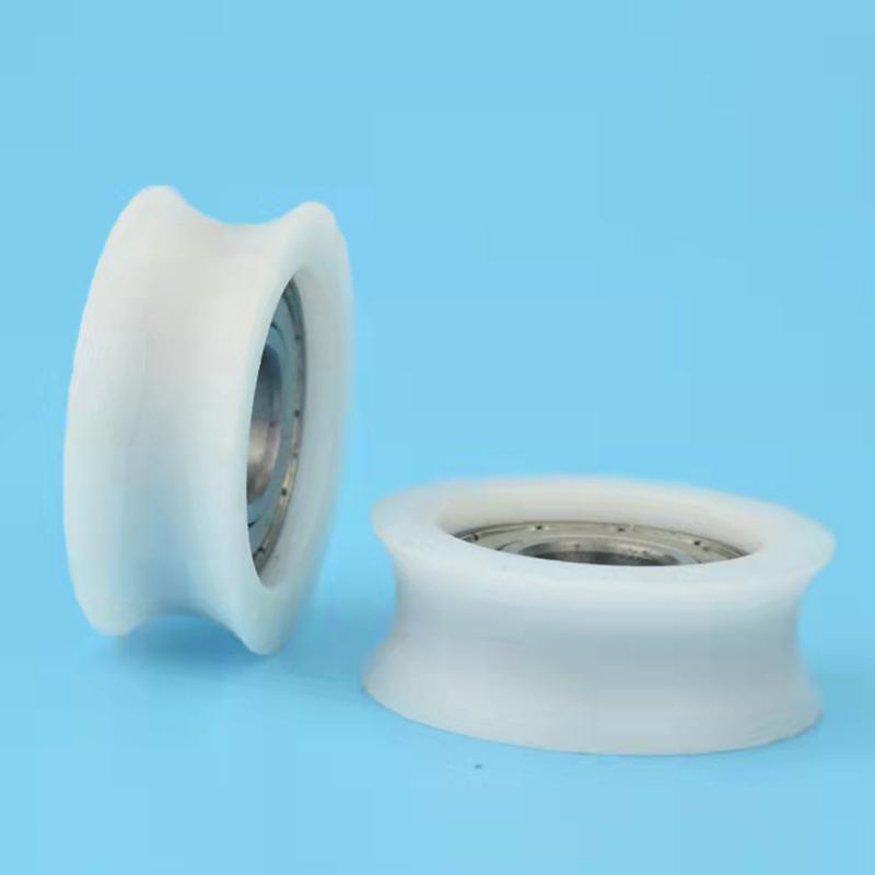 U-spår Nylon Runda Hjul med Kullager, Används För Dörr Och Fönster, Duschhjul, Lådskjutdörr Diameter 23-43Mm