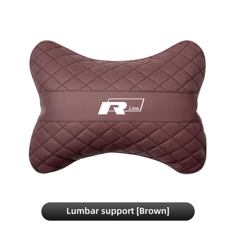 Car Seat Head Support Cushion Lumbar Pillow Interior Accessories For VW GTI Polo Golf Passat Tiguan Arteon CC Taigo T-ROC HubCap
