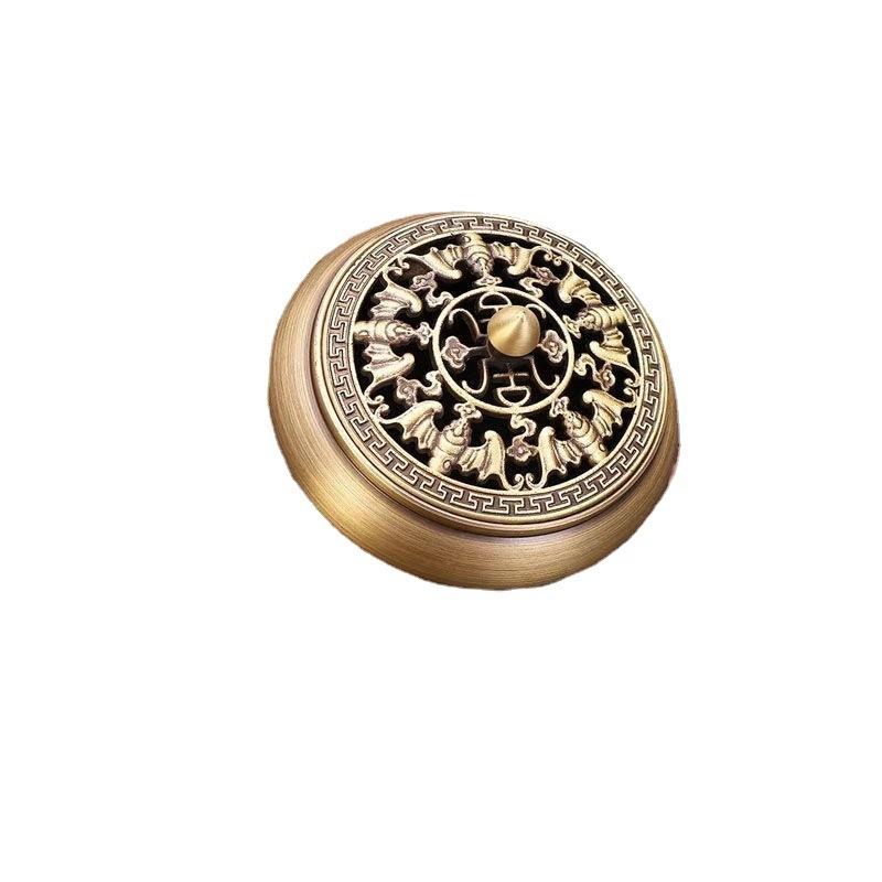 Mini Portable Antique Brass Incense Burner for Cone & Stick Incense Tea Ceremony Home Decor Aromatherapy Gift