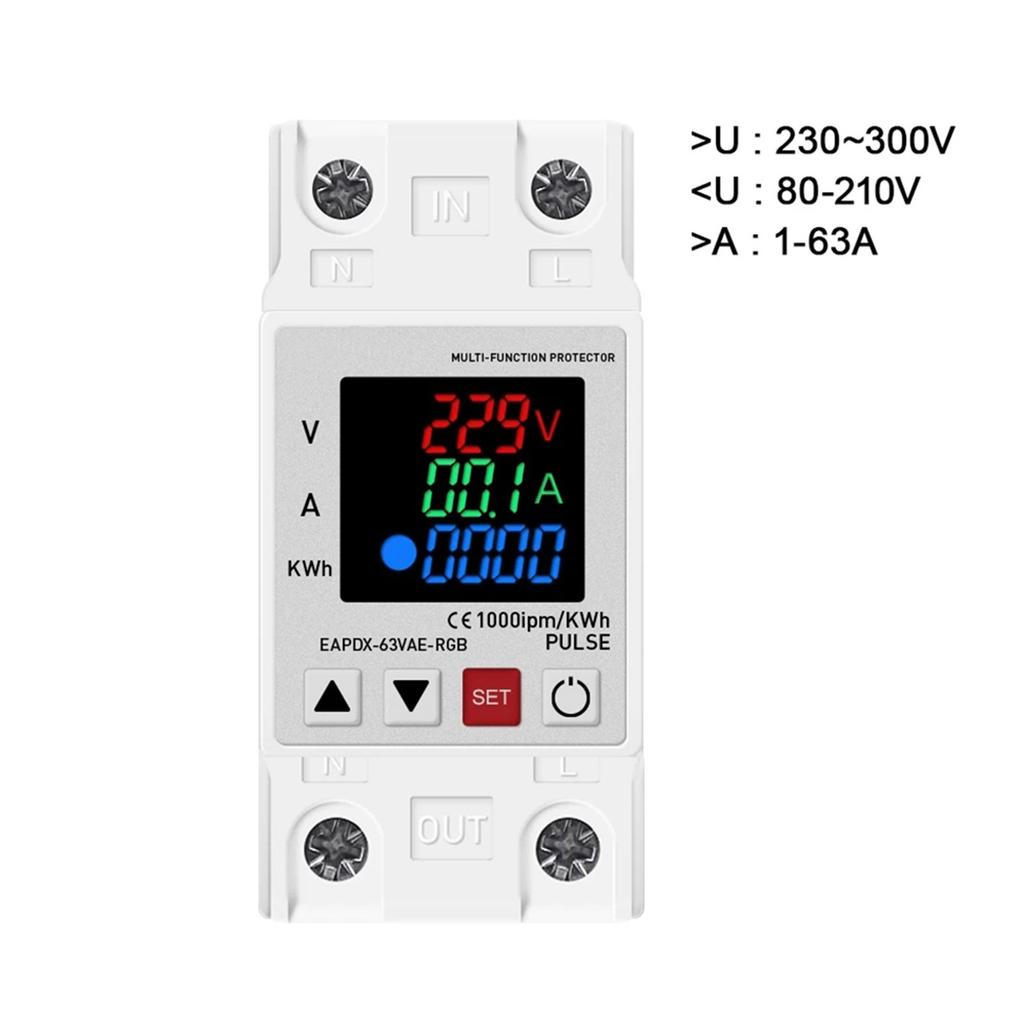 Din Rail Protector Relay Over Voltage Reconnect Time