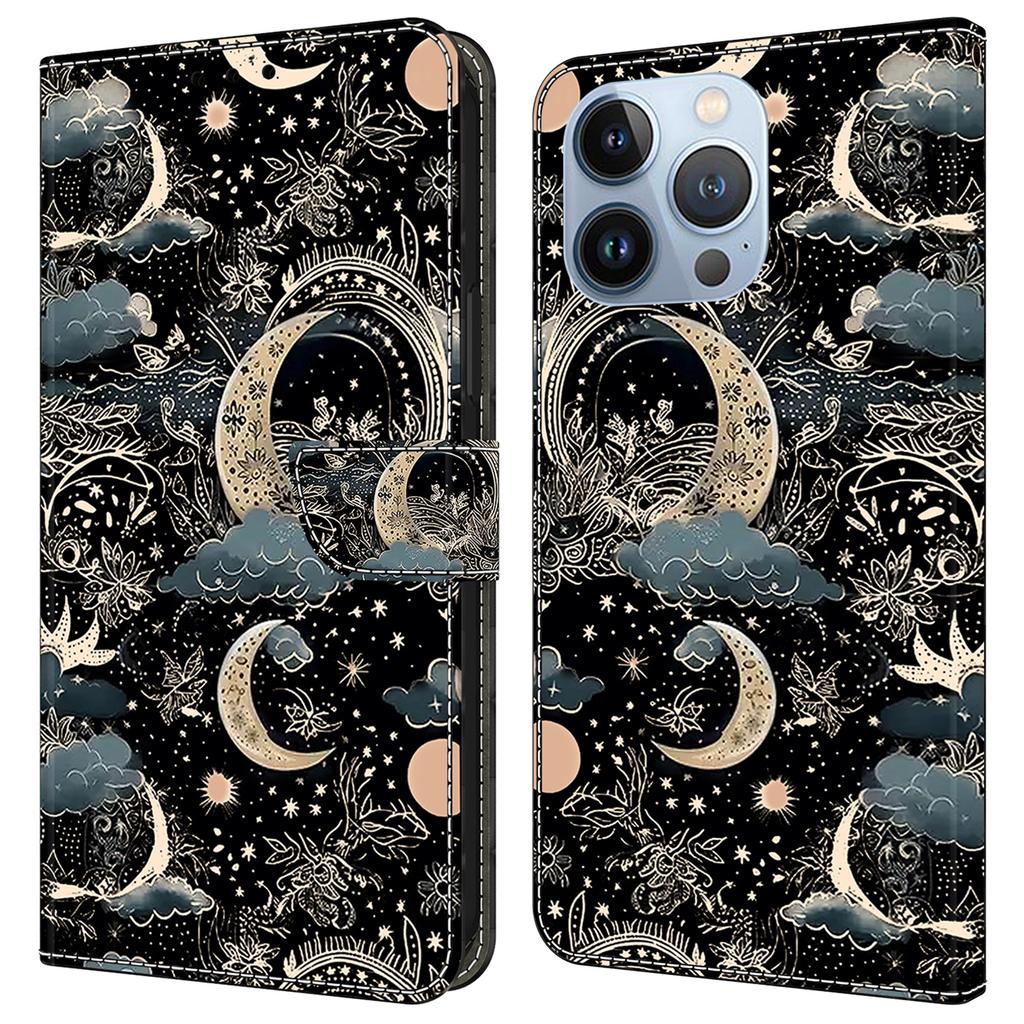 For iPhone 16 Pro Max Case PU Leather Wallet Flip Cover with Standing Function