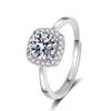 One Carat Six-Prong Moissanite Ring for Women - Internet Celebrity Style Live Broadcast Simulation