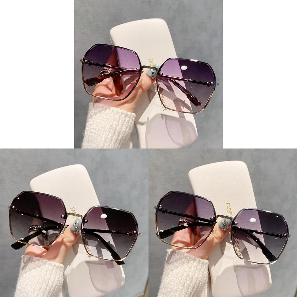 Fashion Round Female Sunglasses With Uv400 Protection For Summer Travel