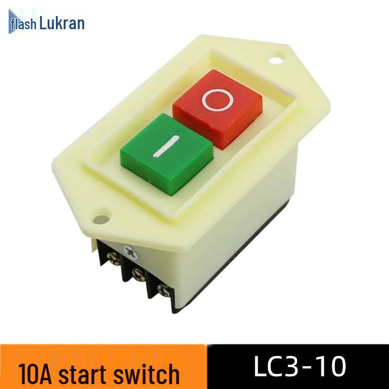 Three-Phase Start Button Switch for Bench Drill, 220v/380v, LC3-10A Meat Grinder/Drill Press Switch.