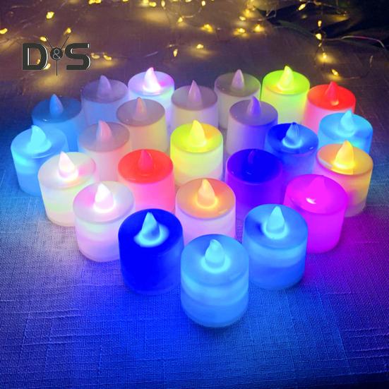 24 Stück LED-Teelichter, herzförmige, flammenlose, flackernde Kerzen, batteriebetriebene elektrische Teelichter für Valentinstag und Hochzeit