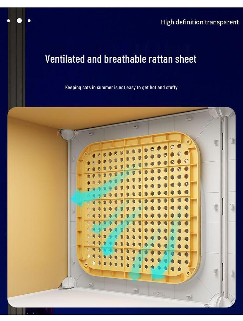 Extra-Large Indoor Cat Villa: One Room, Living Room, Bathroom - Spacious Cat Cage & Nest with Integrated Toilet
