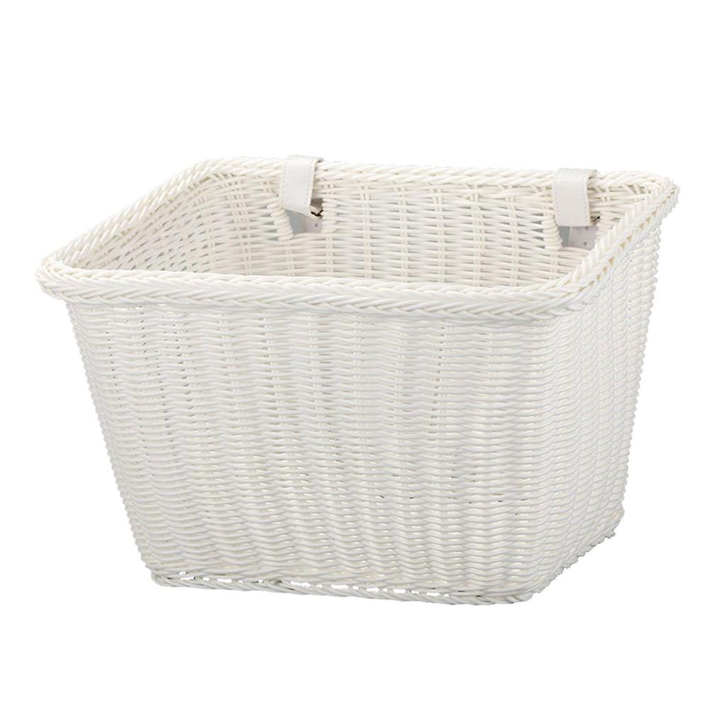 Bike Basket Tricycle Basket with Straps Portable Woven Basket Sundries Container Bicycle Front Handlebar Basket for Riding