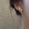 New Simple Temperament Circle Pearl Earrings Fashion Small Versatile Earrings Women's Jewelry