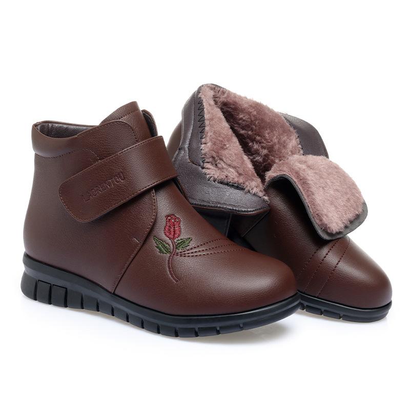 

Новая Мода Зимние Сапоги Женские Плюшевые Сохраняют Тепло Нескользящие Снежные Сапоги Мама Плюшевые Туфли на Танкетке Женская Обувь Большой Размер 35-42 39