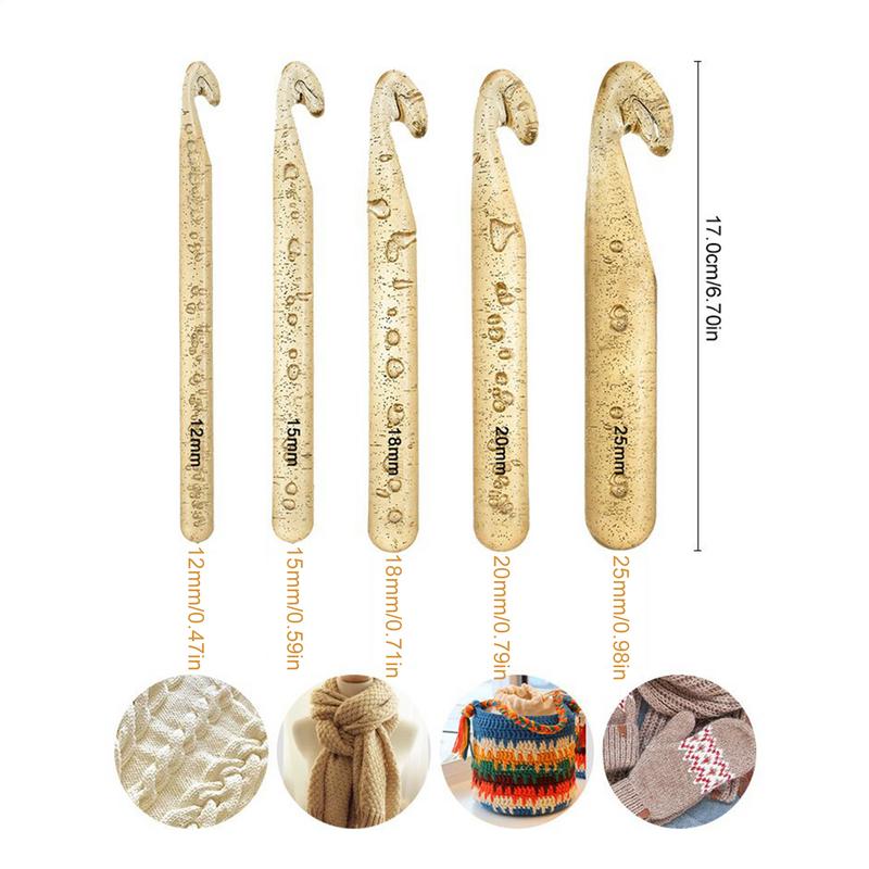 Häkelnadeln Häkelnadeln für Garn Transparente Kristall Strickwaren für Teppiche Schals Schal Puppenherstellung