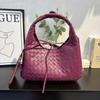 Original Leather Women's Bag 2025 New Style Lambskin Woven Fashionable Armpit One-shoulder Handbag Casual Tote