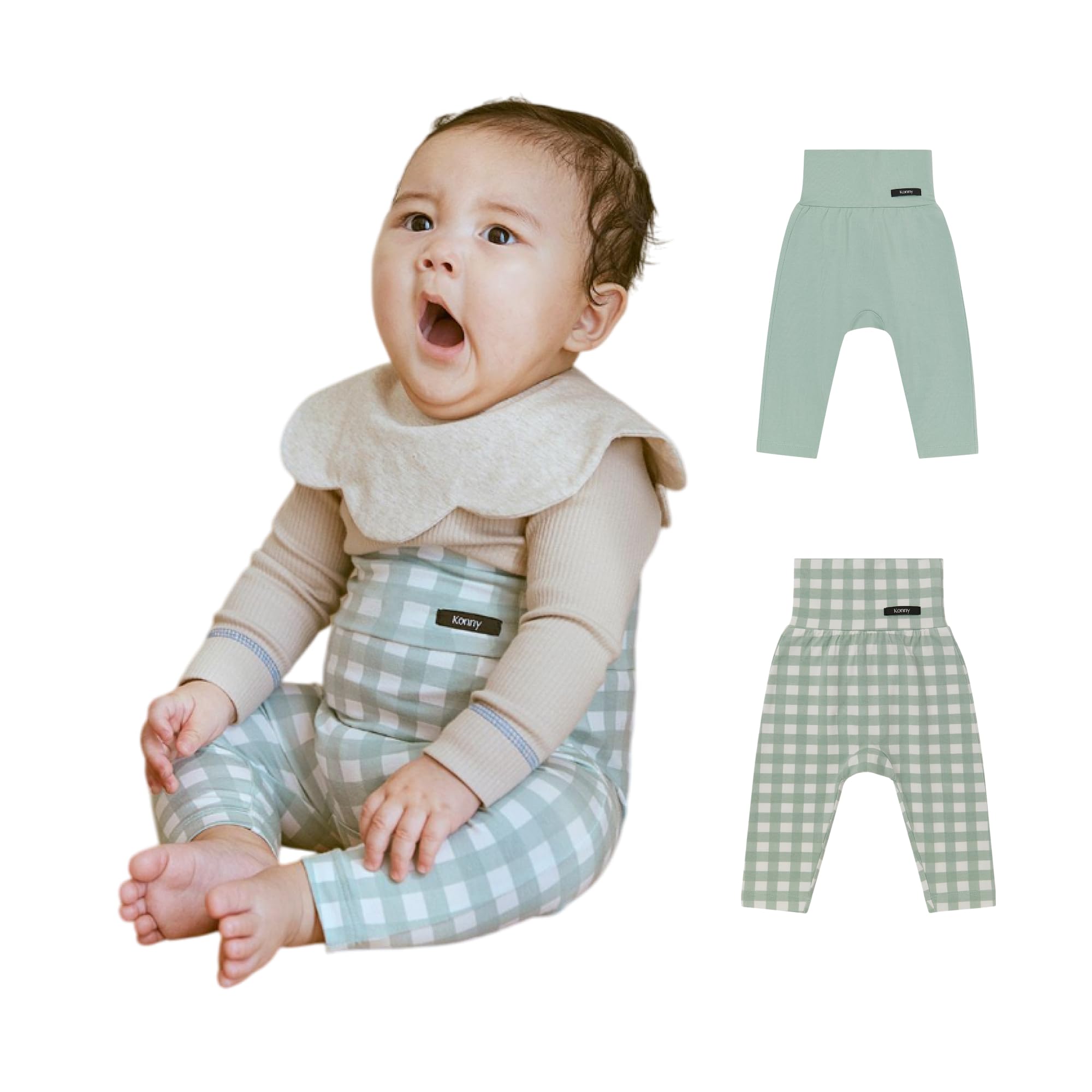 

набор мягких модальных леггинсов, чтобы поддерживать животик, малыш, малыш, малыш, набор [Konny], комплект из 2 предметов, с высокой талией, теплые, леггинсы, брюки, одежда, низ, брюки, (мудрец