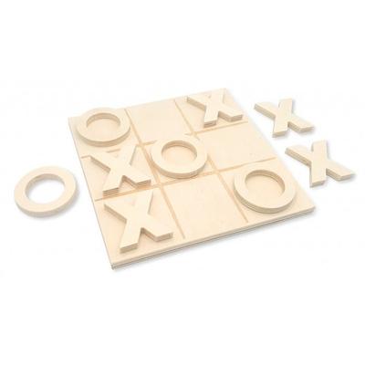 Tic-Tac-Toe-Spiel - Holz - Zum Dekorieren und Personalisieren - 15,5x15,5cm