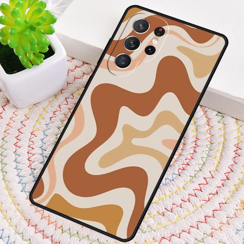 Liquid Swirl Abstract Beige Sage Green Phone Case For Samsung Galaxy Note 10 Pro S26 S25 S24 S23 S22 S21 Plus Ultra Cover