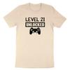 Level 21 Unlocked Tshirt 21st Birthday Shirt Tee Custom Gift Gamers 21st Bday