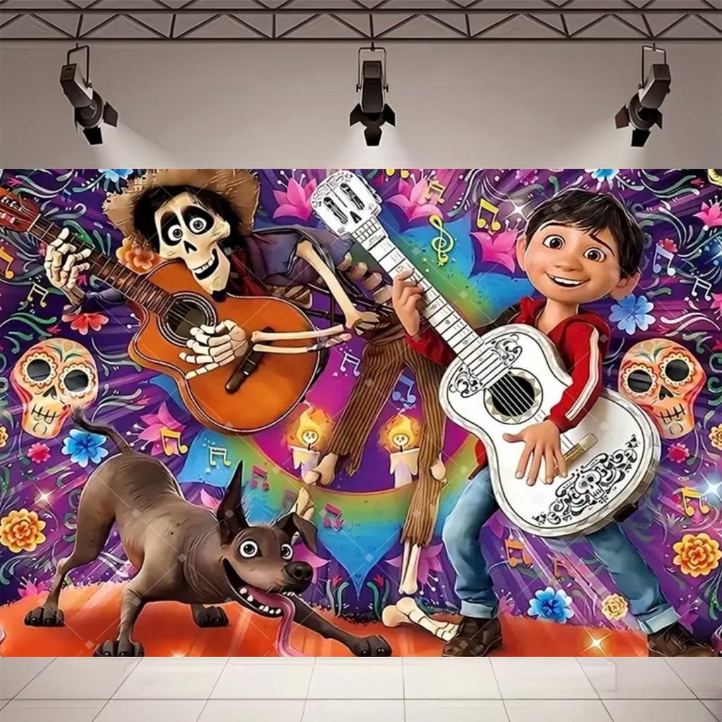 Coco cartoon birthday party decorations, children's birthday party decorations, Mexican Day of the Dead theme, b16