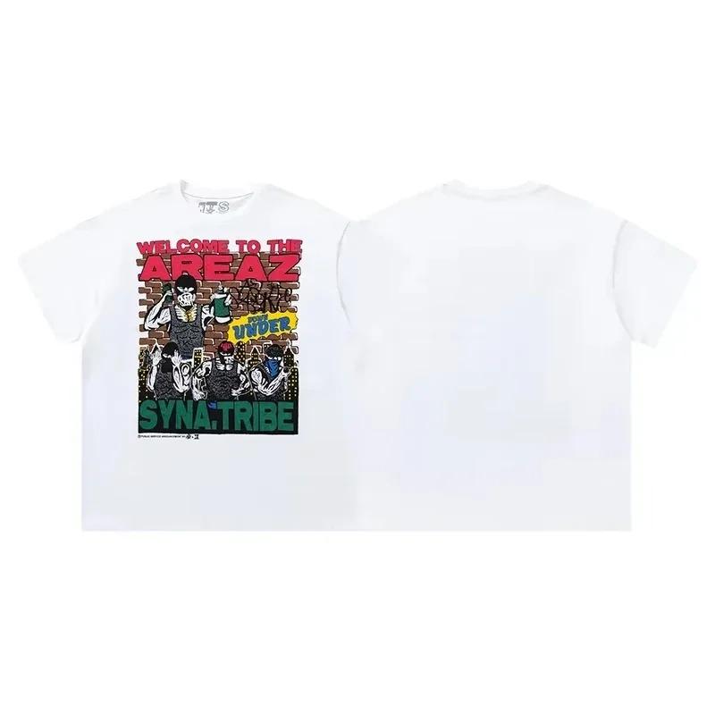 Classic Fashion Syna World Hip-hop Printed T-shirt Men Women Casual Loose Cotton Oversized Top High-street Y2K Harajuku Summer New Tee