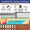 2D Flat 1pc Vintage Sign Featuring A Pink Flamingo and The Words 'POOL SMILE.' Made of, This ElegantAluminium Decorative Sign Is Perfect for Homes