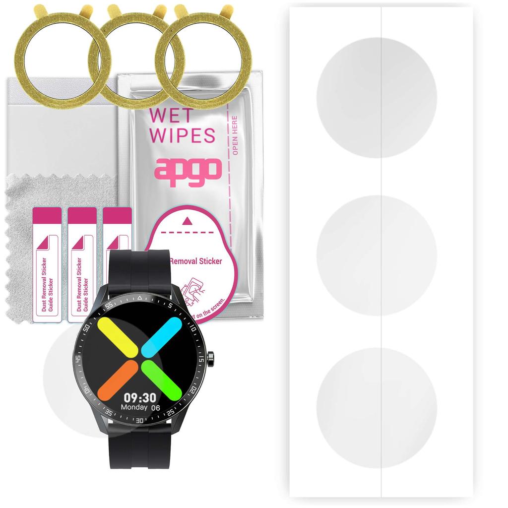 Protector de ecran cu hidrogel 3x apgo pentru Watchmark Outdoor WG1, Film cu hidrogel, cu strat de pozitionare, instalare usoara