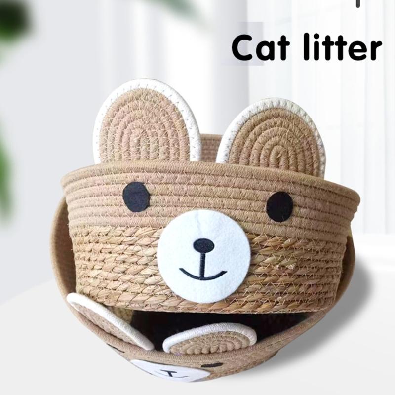 Cats Puppy Bed Basket Base Detachable Cushion Basket for Small To Medium Pet Creative Pet Bed Cute Nest