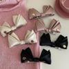 Headdress Bangs Clip Satin Hair Accessories Female Barrettes Bowknot Hair Clip Korean Style Hairpin