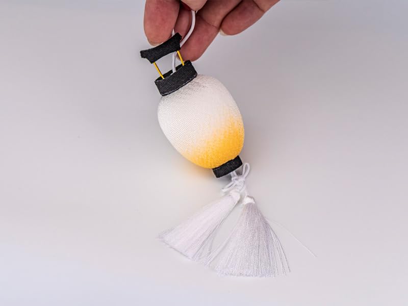 Obon Decorations: Chirimen Hanging Obon Lantern and Lotus Ornament (57-109) - Chirimen, Spirit Shelf, Obon Lantern, First Obon, New Obon, Made in