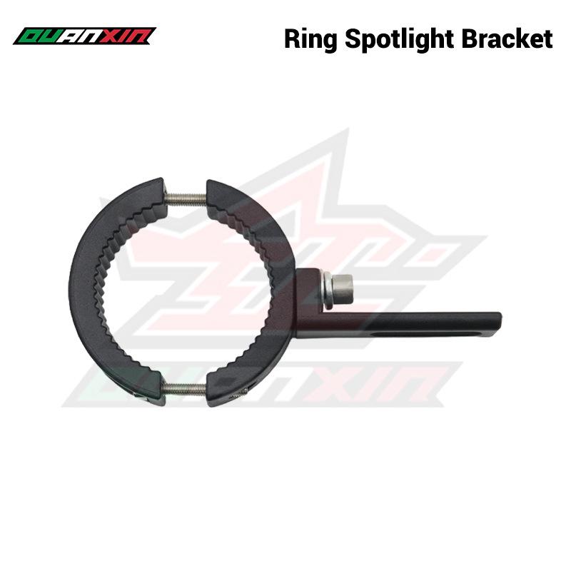 Motorcycle LED Headlight Bracket: Aluminum Alloy Single Hole Tube Clamp for Front Shock Absorber Extension. чёрный