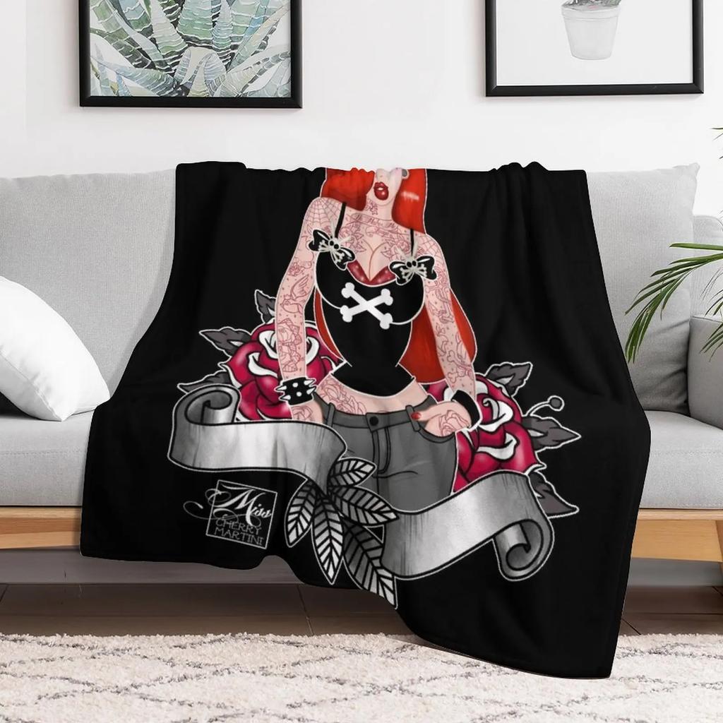 Bad Girl Throw Blanket Soft Sherpa Fleece Warm Blanket for Winter