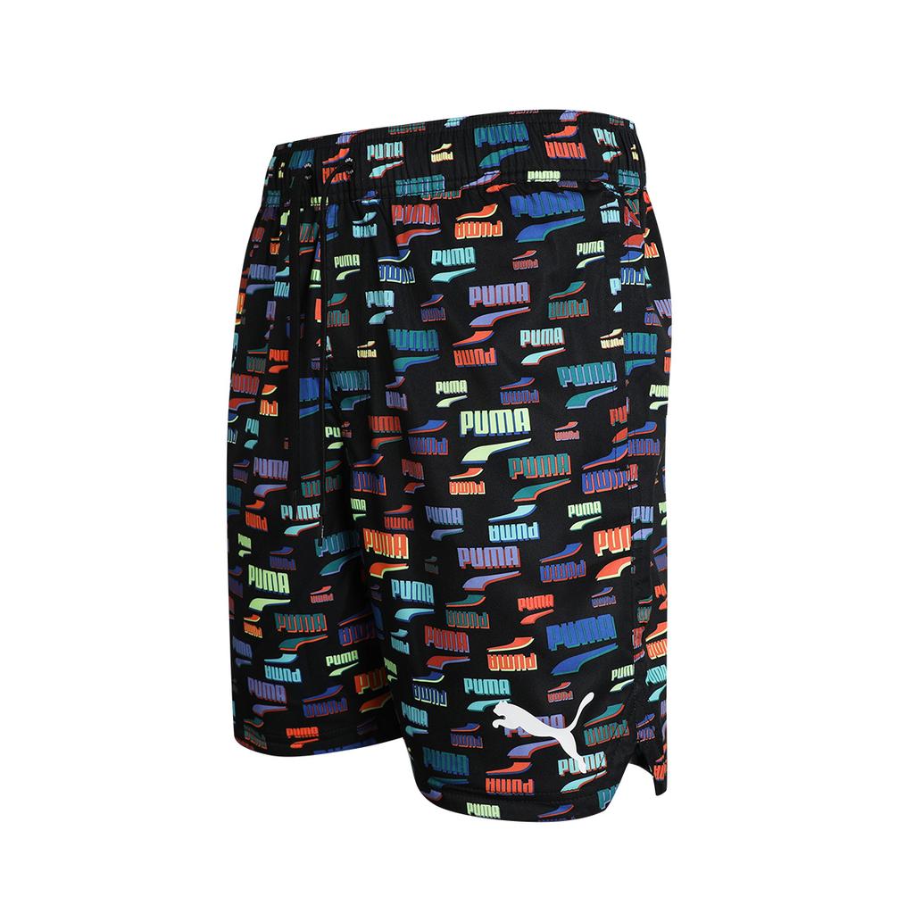 Puma All Over Logo Casual Loose Fit Five Point Beach Shorts Men Shorts 701225266-001