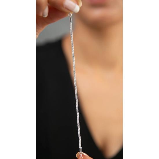 Damen-Armband aus Silber mit weißem Zirkoniastein „Waterway“