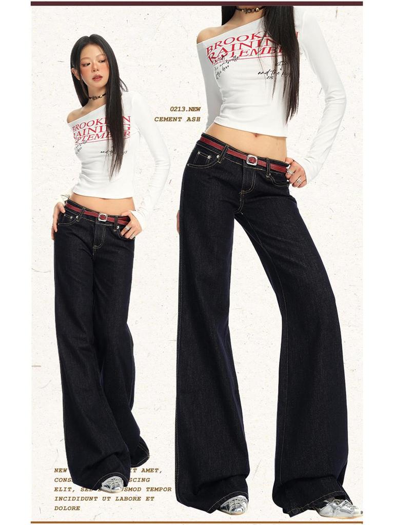 American Retro Wide-Leg Low-Waist Jeans - Autumn/Winter 2025 Collection