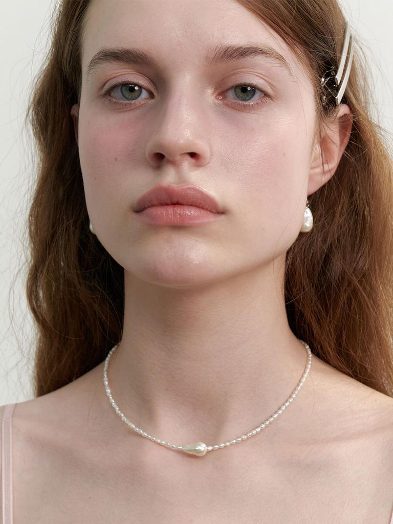 Love Me Monster Pure Pearl Mixed Necklace (L241Mnk030)