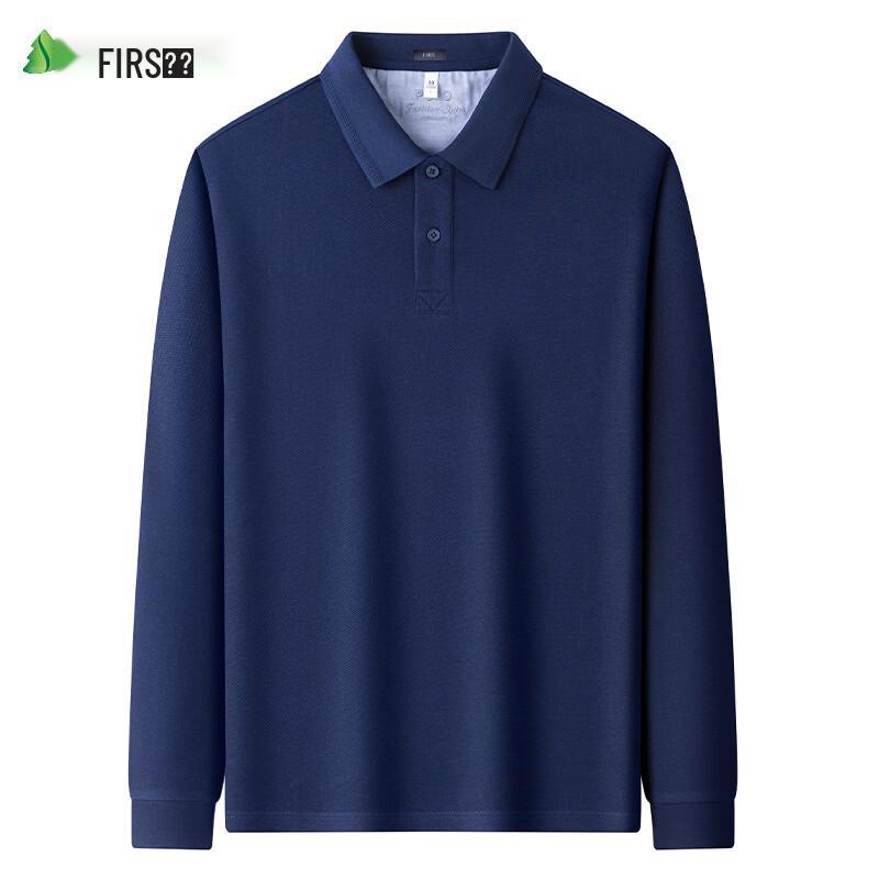Men's 100% Cotton Long-Sleeve Polo Shirt
