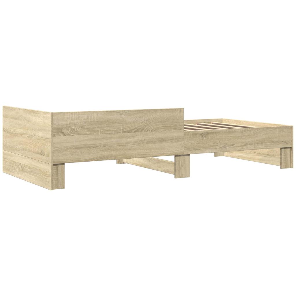 Bed Frame with Headboard Sonoma Oak 80 x 200 cm Engineered Wood