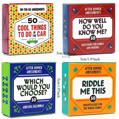 1PC 50 Fun Things To Do After Dinner Entertainment - Fun Conversation Card Game for Family and Friends