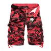 Men's Large Camouflage Multi-Pocket Loose Work Shorts