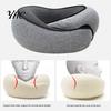 Adjustable Neck Pillow Memory Foam Travel 360 Degree Support U-Shaped Car Airplane with Fastener Tape Nap