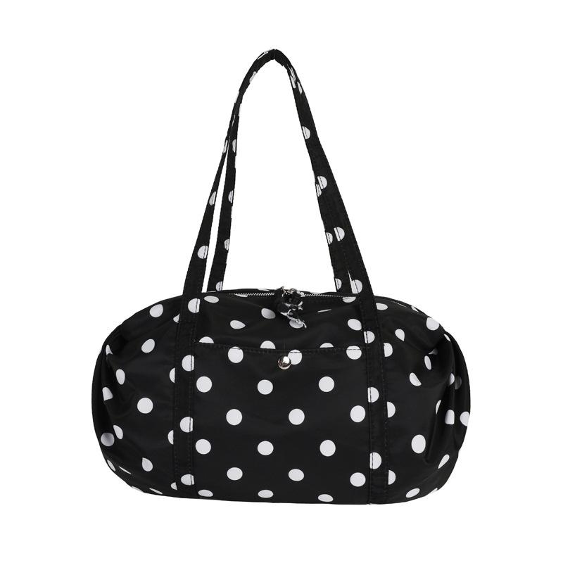 Small Fresh Sweet Cute Polka Dot Bag New Niche Texture Casual Versatile Large Capacity Shoulder Bowling Bag