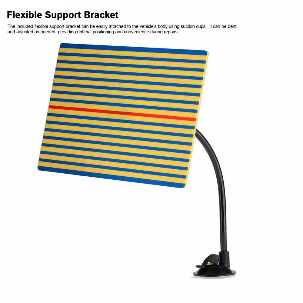 Dent Reflector Line Board Paintless Dent Repairing Tool with Adjustable Holder for Car Body Dent Removal